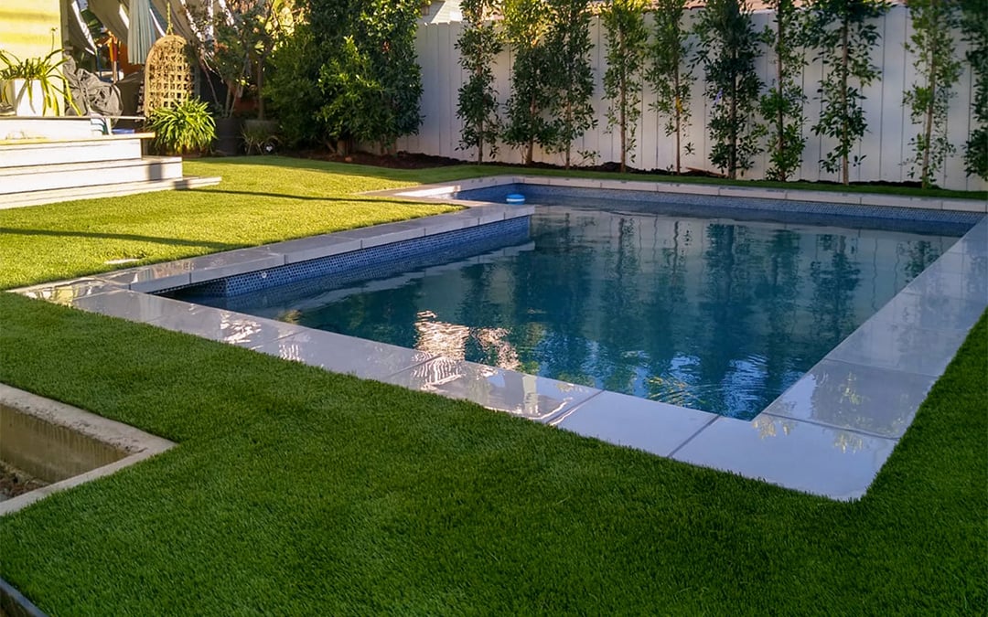 Turf around pools